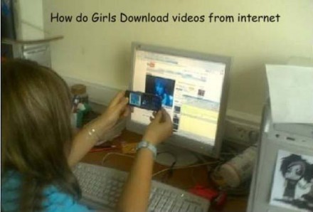 How girls download videos
