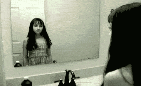 creepy mirror girl