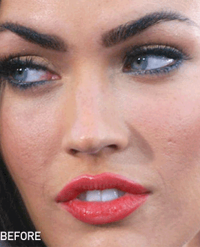 Megan Fox photoshop magazines use to improve looks