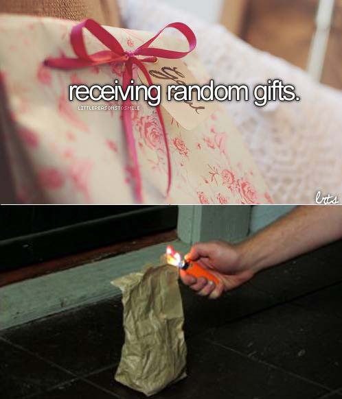 tumblr meme just a girly thing random gifts and a flaming bag of poo