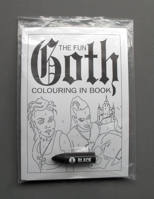 goth coloring book with one color black